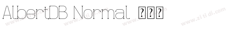 AlbertDB Normal字体转换